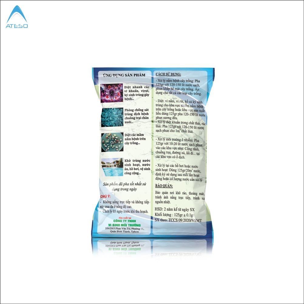 Bột diệt khuẩn trừ nấm AQUA-BRO (Gói 125g)