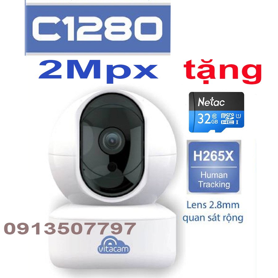 camera vitacam c1280 , c800 2Mpx full hd 1080 tặng thẻ nhớ
