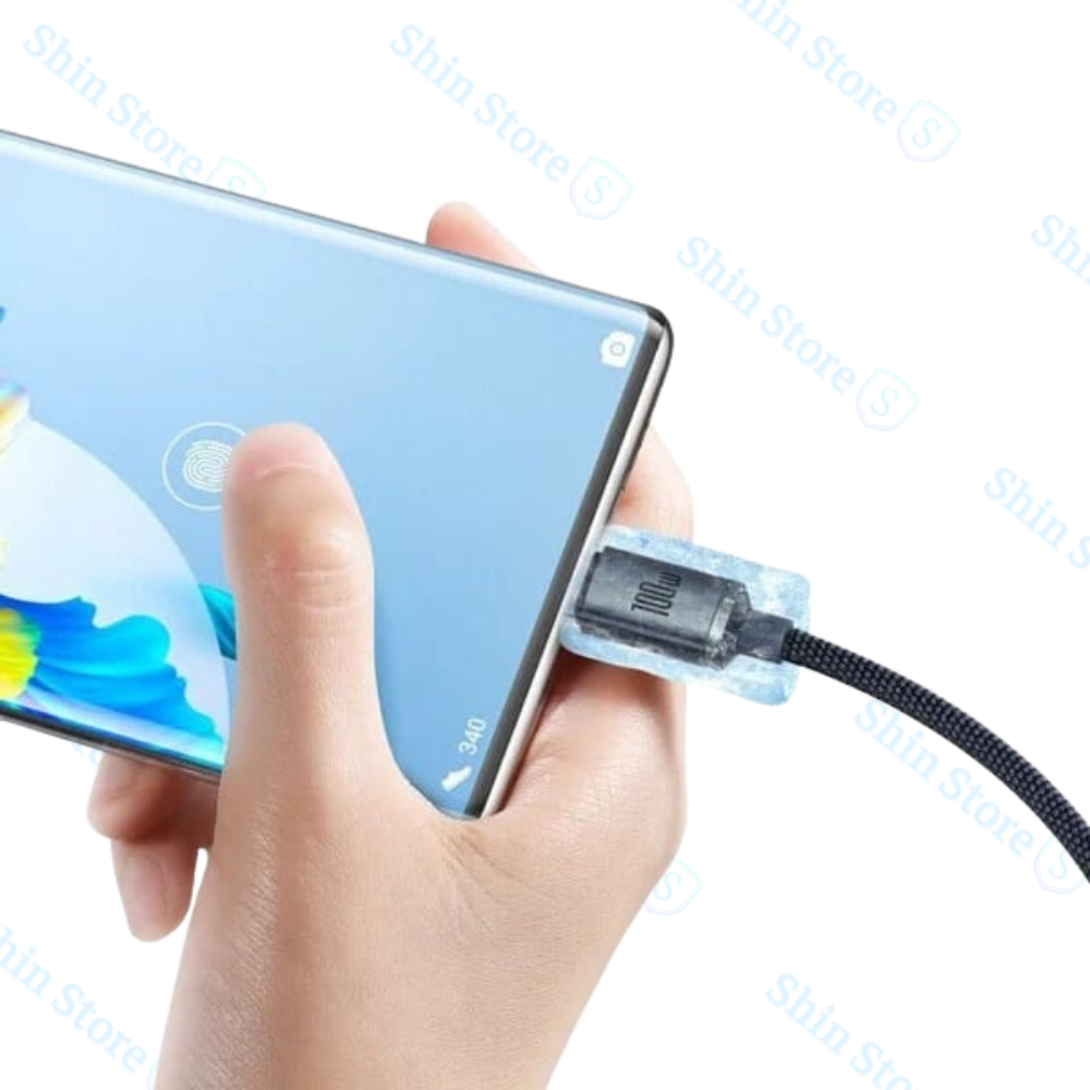 Dây cáp sạc nhanh siêu bền BASEUS 100W USB Type C 5A - Shin Store