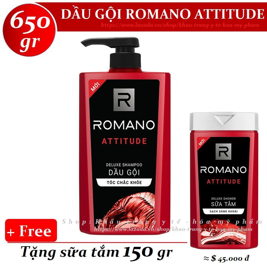 Romano - dầu gội hương nước hoa attitude 650 gr + tặng sữa tắm 150 gr