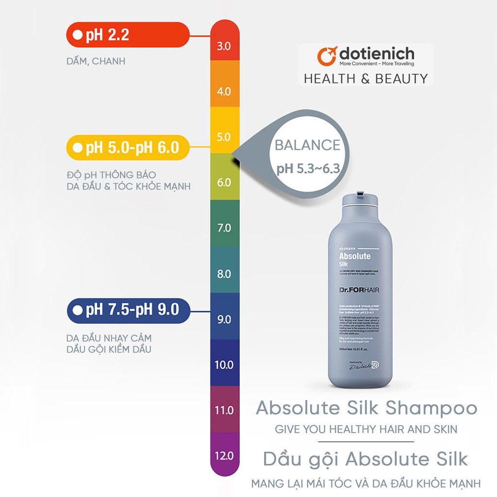 Combo Dr.FORHAIR Absolute Silk dưỡng tóc nhuộm, giữ màu tóc
