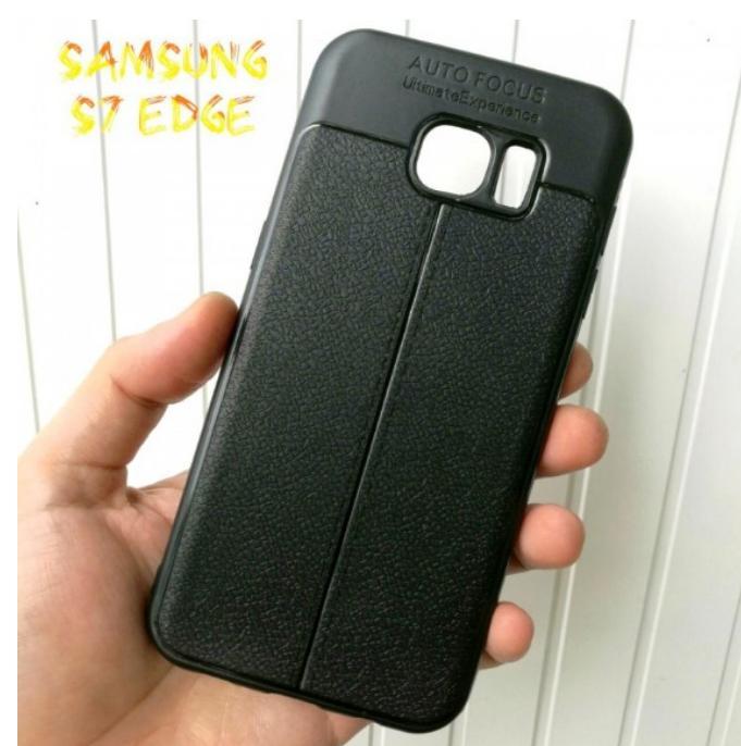 Ốp Lưng Silicon Auto Focus Vân Da Cho Samsung Galaxy S7 EDGE - Phụ Kiện XT