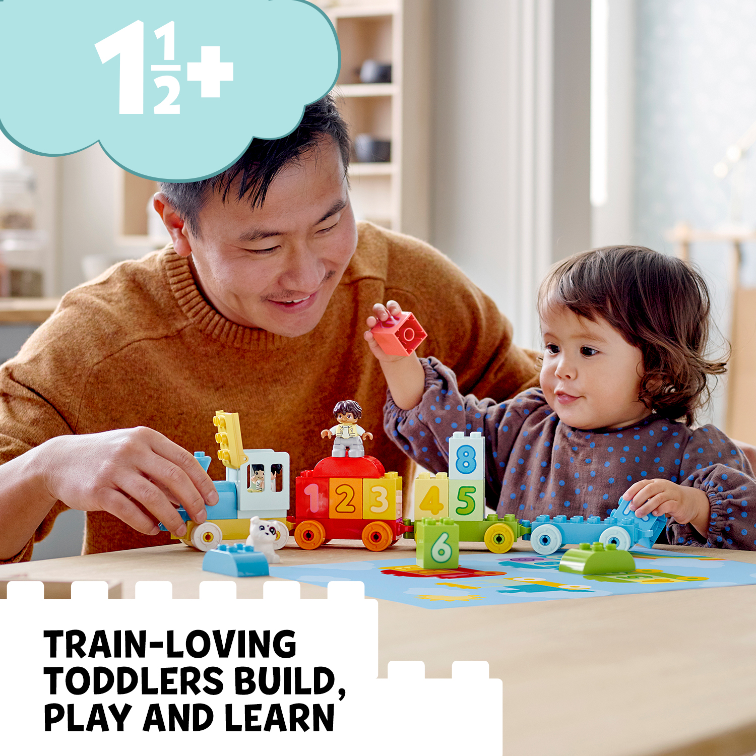 LEGO DUPLO 10954 Đồ Chơi Lắp Ráp Cho Bé Tàu lửa học đếm số (23 chi tiết)