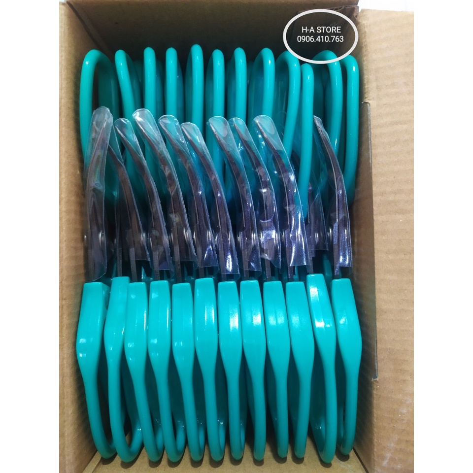 Kéo mỏ cong dài 16cm cán màu xanh siêu bén