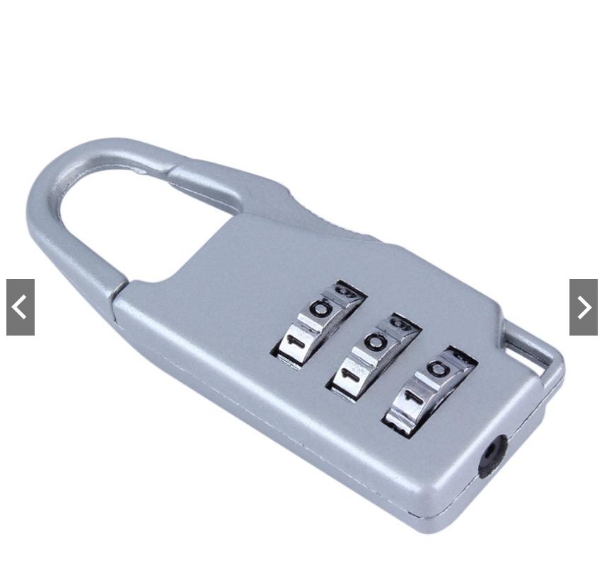 Khóa số mini Zipper Lock 3 số