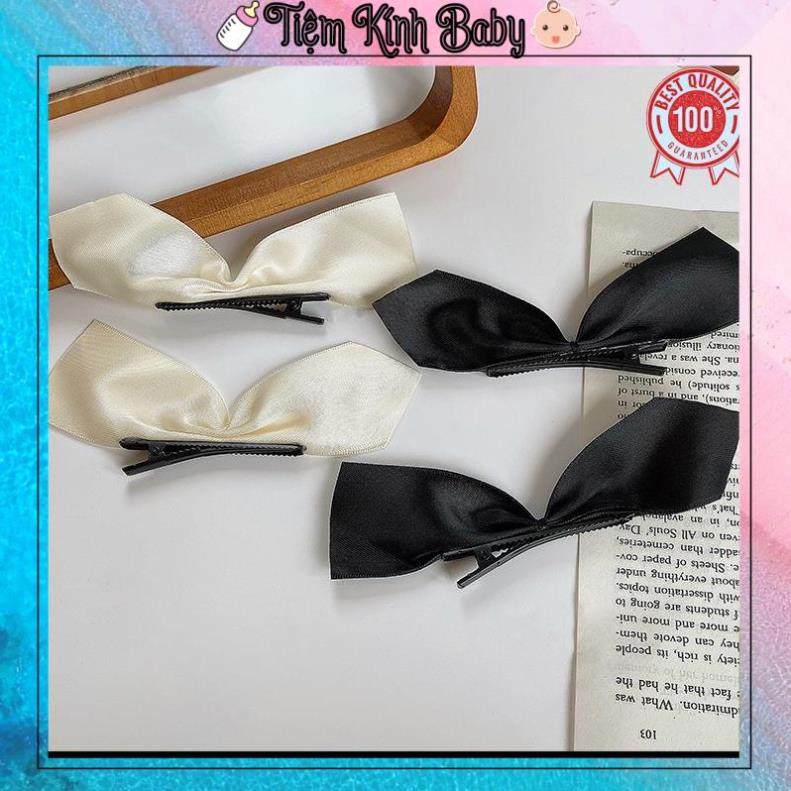 Kẹp tóc nơ Satin xinh xắn dành cho nữ ( 2 chiếc )