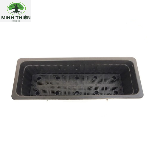 [HCM]COMBO 5 CHẬU NHỰA TRỒNG RAU THÔNG MINH KÍCH THƯỚC 63.5CM x 22CM x19CM - MÀU ĐEN