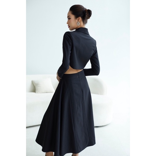 LALLA - Chân váy dài Amy xoè nữ