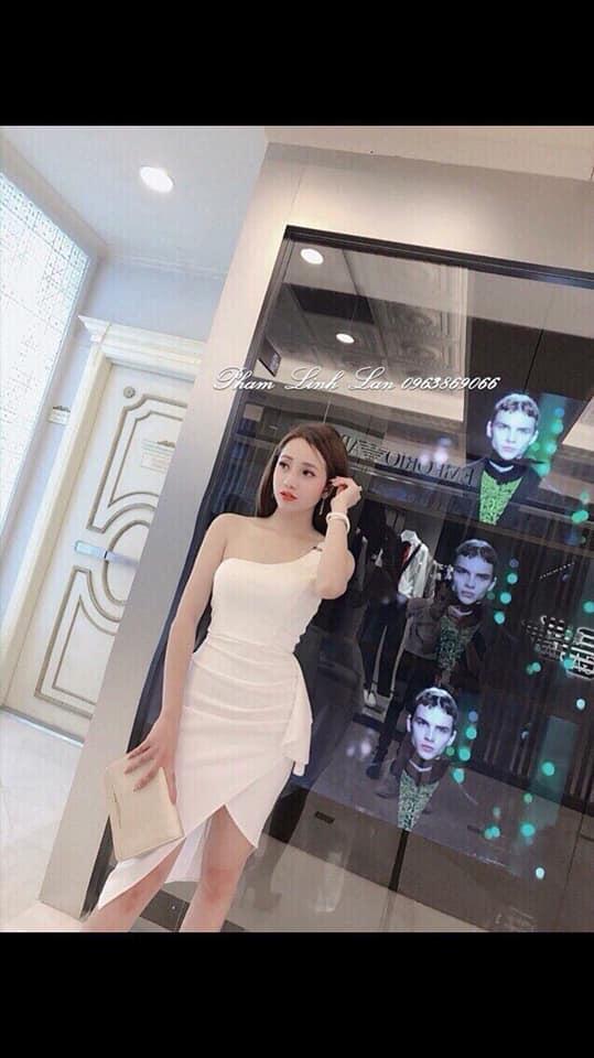 Đầm lệch vai HMLV0068