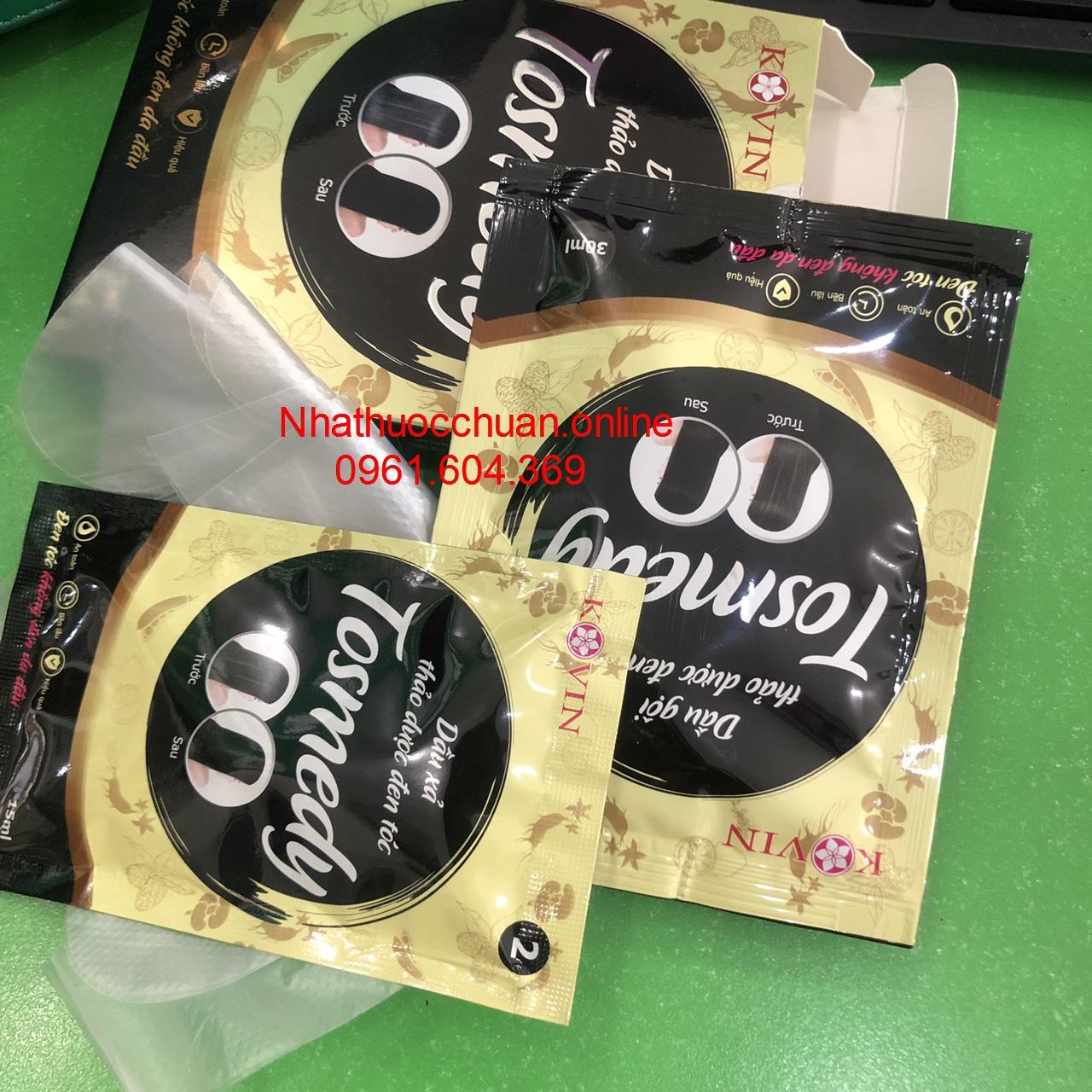 Tosmedy nhuộm thảo dược đen tóc ( Đen tóc không đen da đầu)