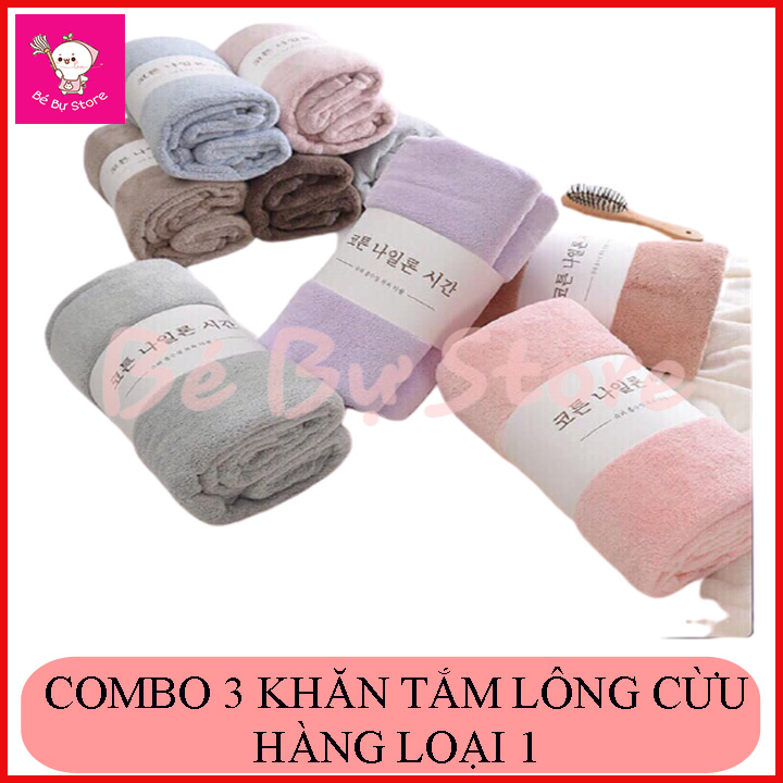 [SIÊU RẺ] combo 3 Khăn lông cừu Hàn Quốc cao cấp (GIAO MÀU NGẪU NHIÊN)
