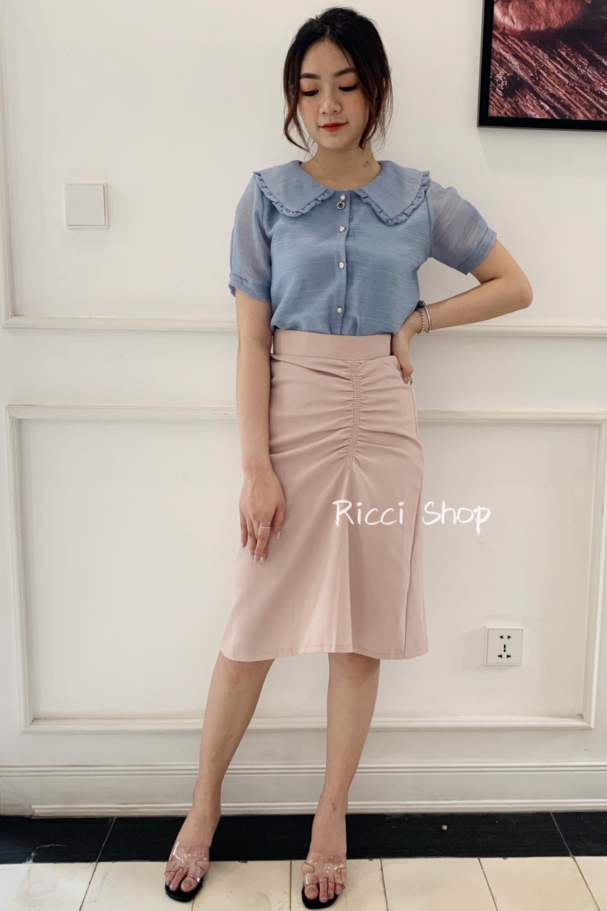 Áo sơ mi cổ viền bèo A200 RICCISHOP