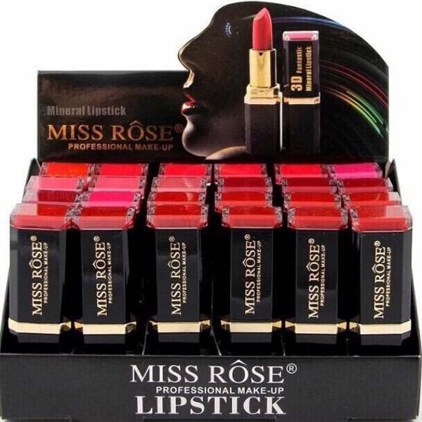 Son miss rose 3D màu đỏ - quà tặng