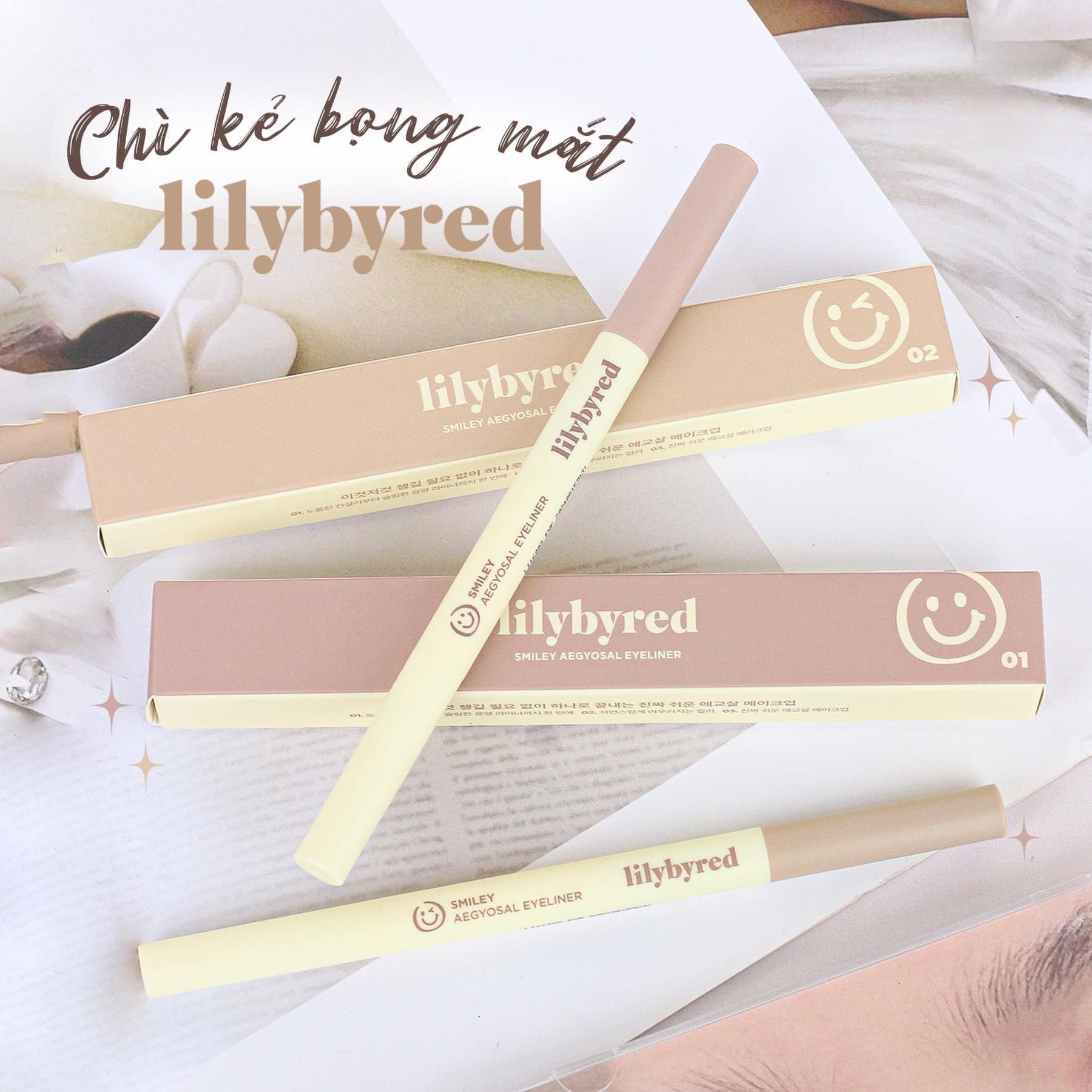Bút kẻ bọng mắt, che khuyết điểm lilybyred smiley aegyosal eyeliner - chì kẻ mắt 2 đầu