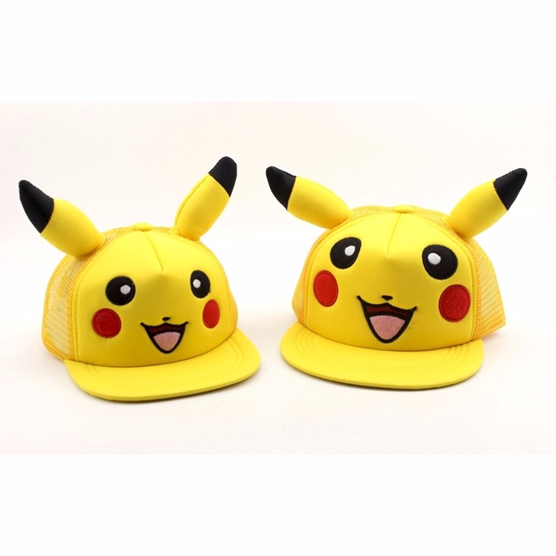 Pokémon Detective Pikachu hip-hop sunscreen hat Parent-child