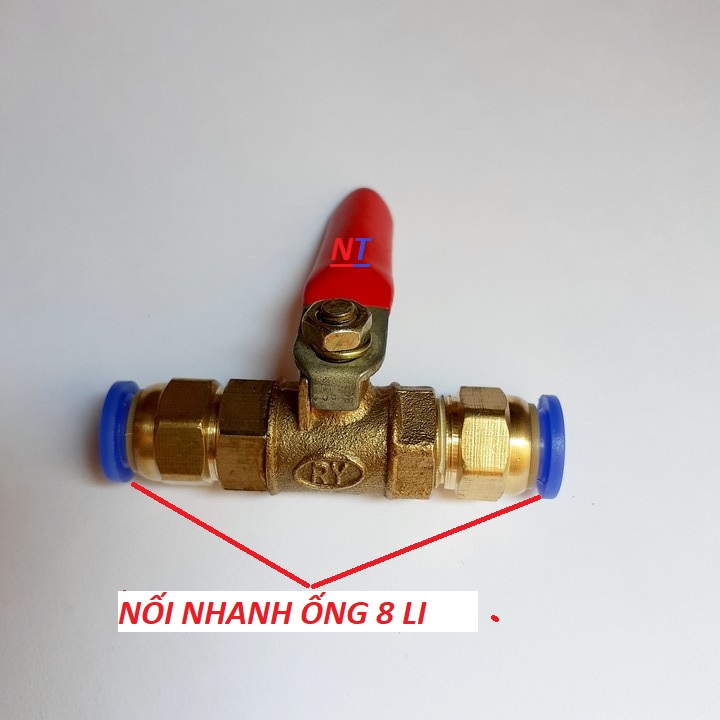 Van khóa ống phun sương 8mm