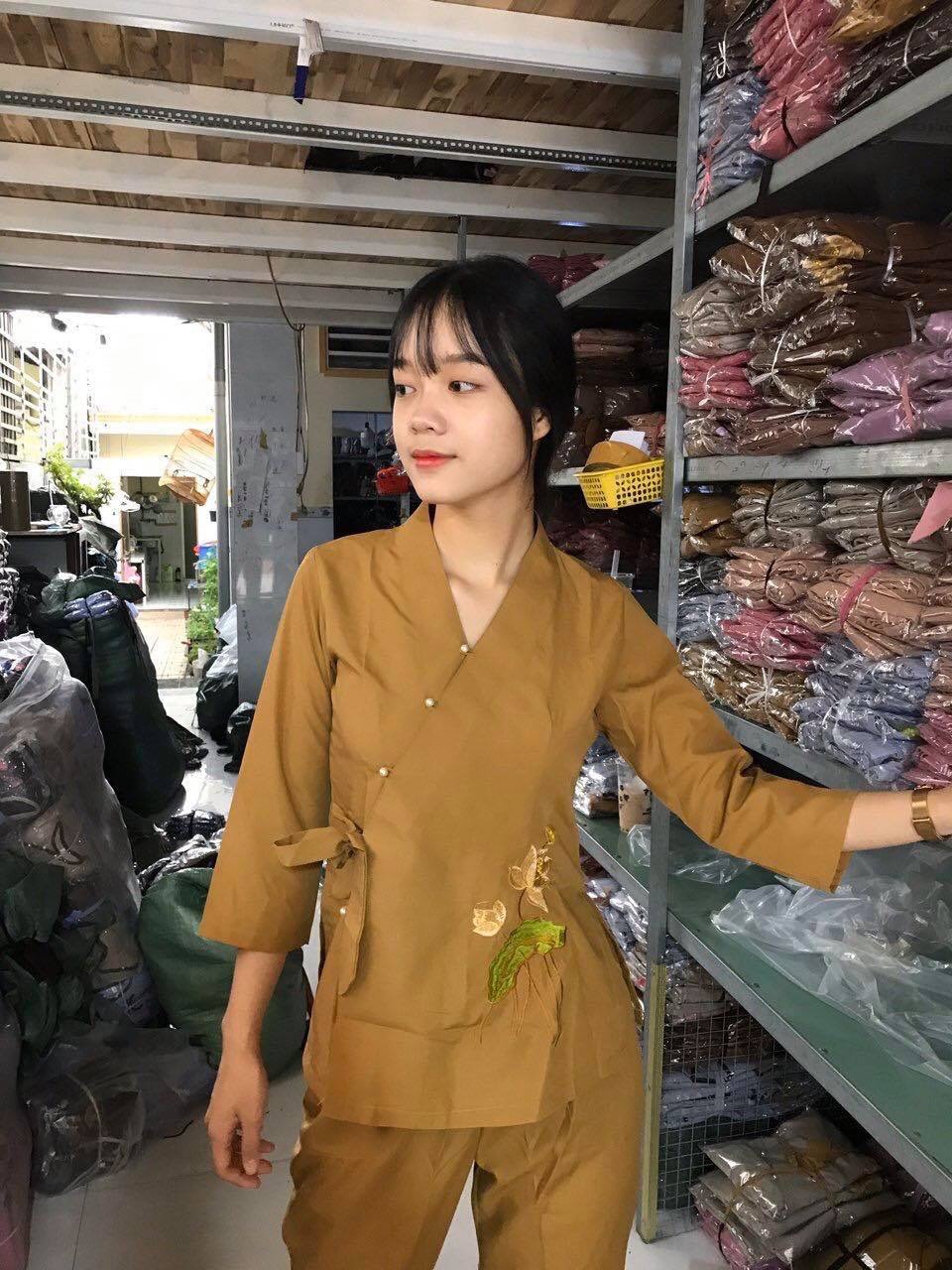 Mẫu kate cao cấp Pháp phục đi chùa K06