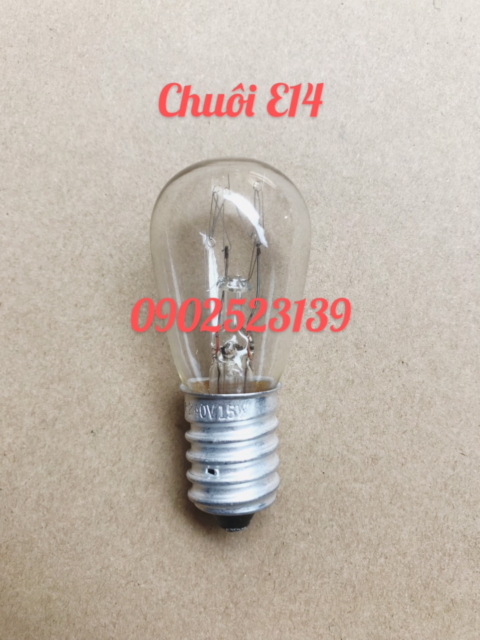 Bóng đèn tủ lạnh 15W đui xoáy chuôi E12 E14