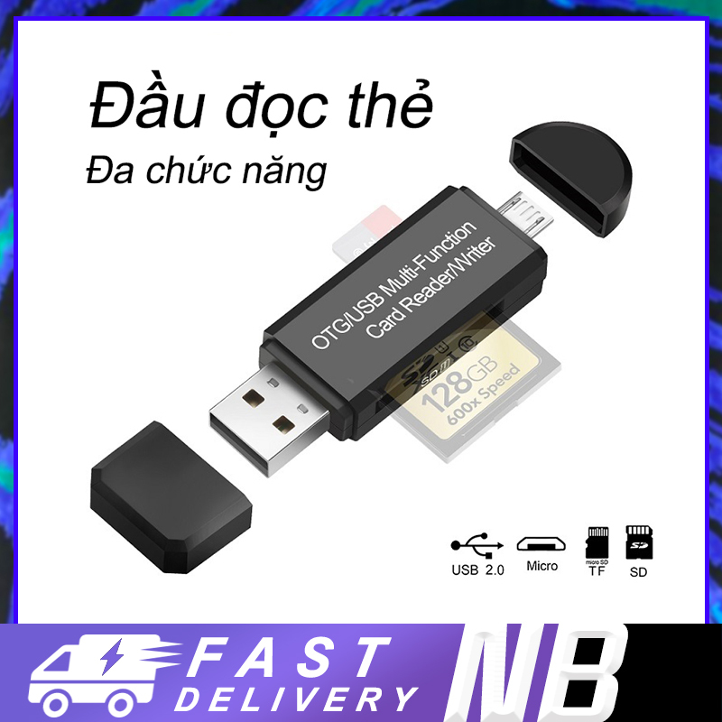 Bảng giá 【New Be】USB 2.0 + OTG Micro SD / SDXC Bộ đọc thẻ TF Bộ điều hợp đa chức năng U Đĩa PC Điện thoại Bộ đọc thẻ nhớ Phong Vũ