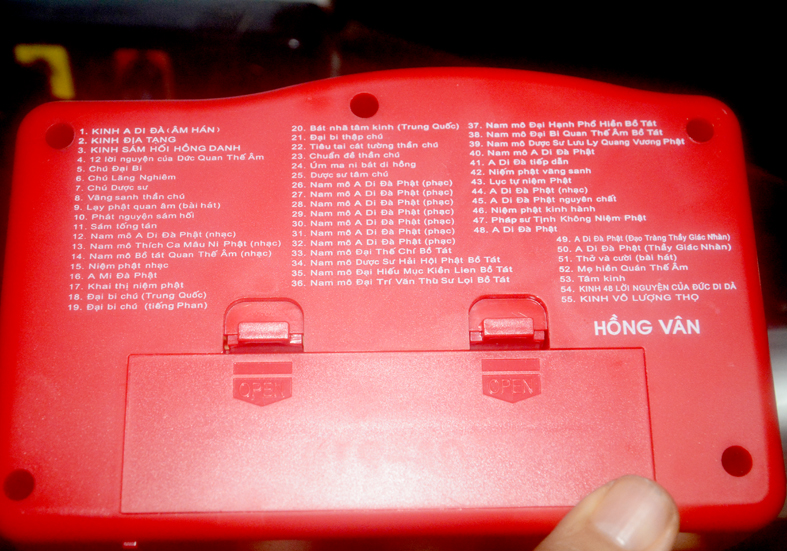 Máy Tụng Kinh Niệm Phật có kinh A Di Đà-kinh Địa Tạng-Kèm video.