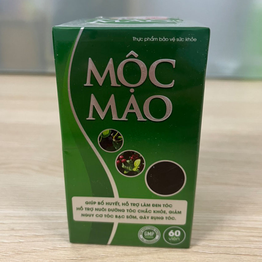 Mộc Mao (Hộp 60 viên , Sủi 20 viên) - Giảm nguy cơ tóc bạc sớm , Top1