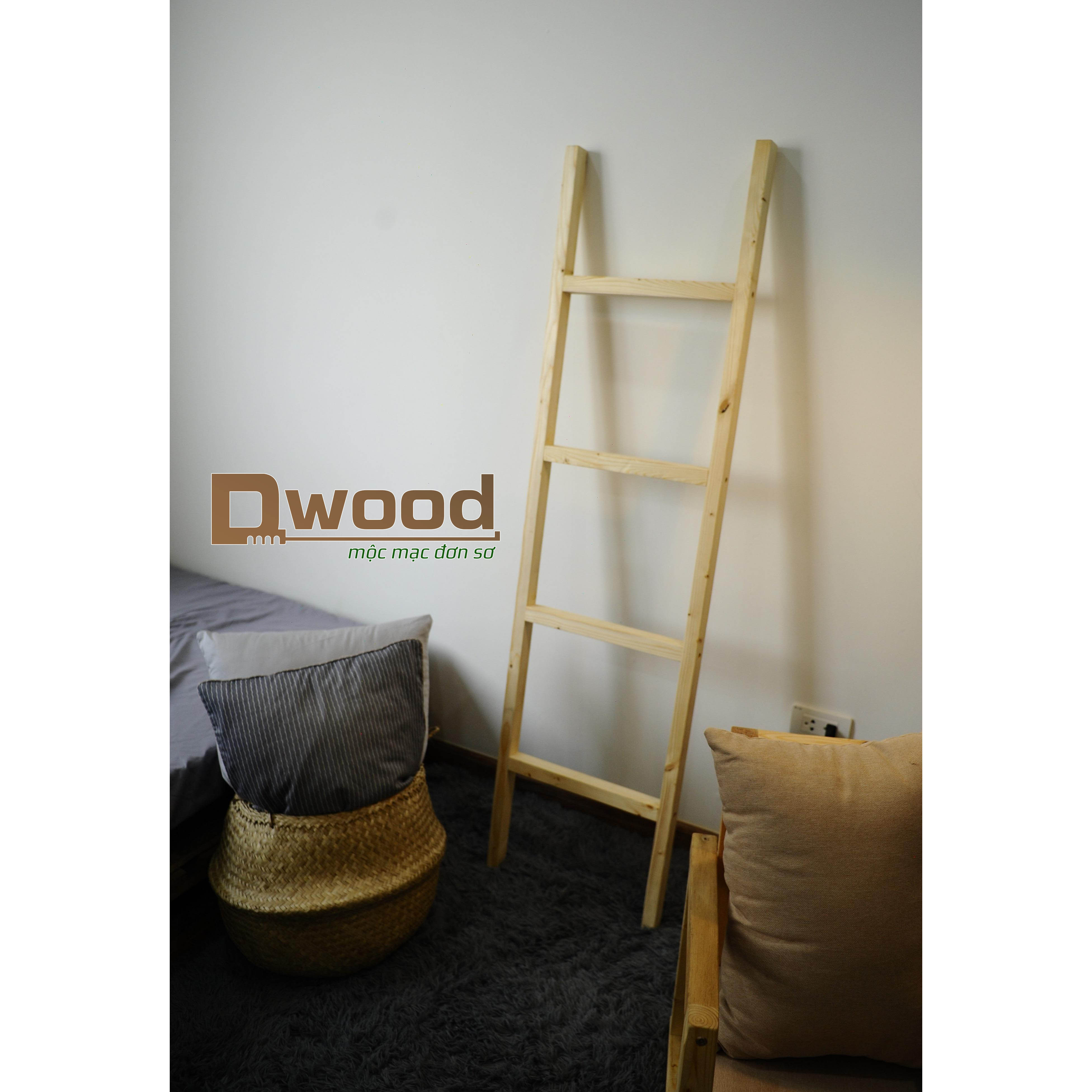 [HCM][Decor] Thang gỗ thông Decor không gian treo đồ Dwood