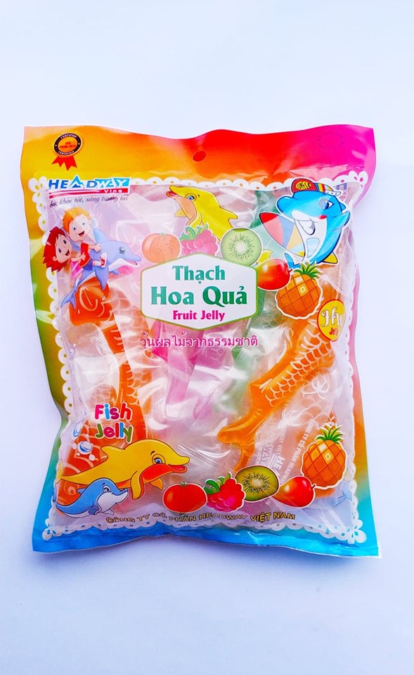 Thạch cá Headway hương hoa quả thơm ngon 10 chiếc/gói
