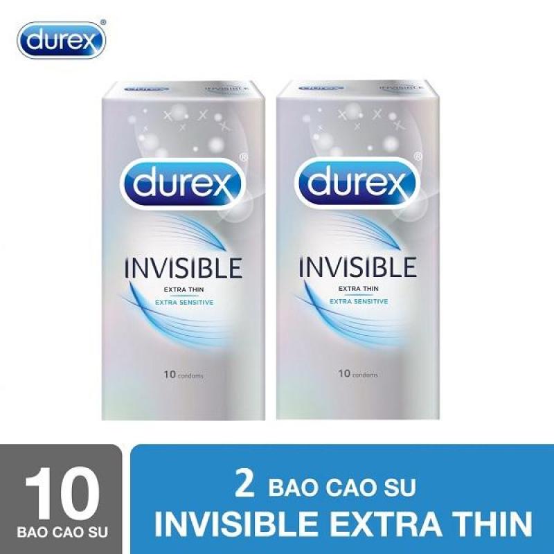 Bộ 2 Hộp Bao cao su Durex Invisible 10s - Hãng phân phối chính thức nhập khẩu