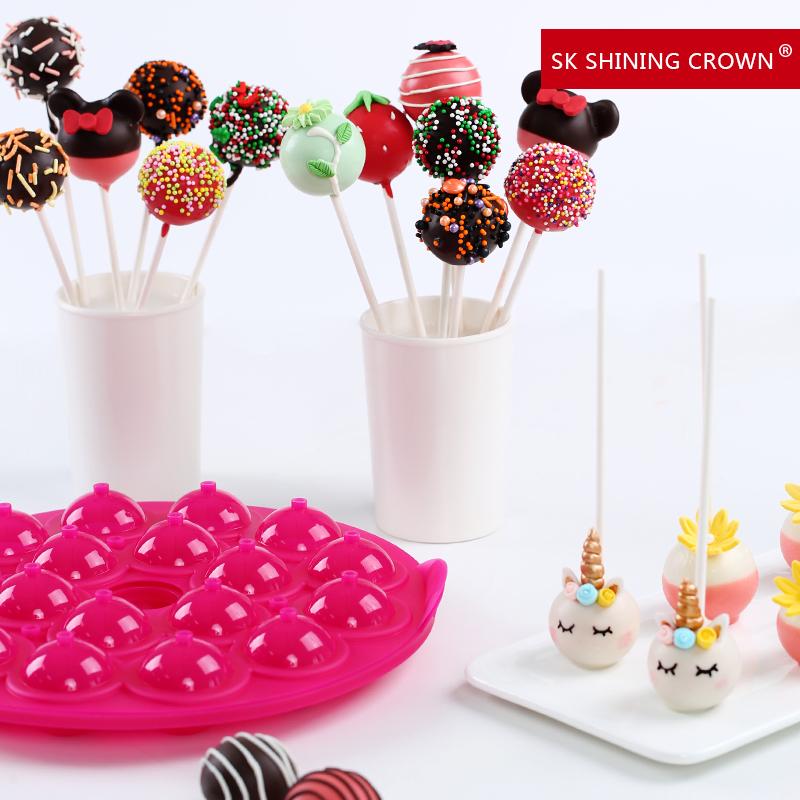 SK/Yin Vương Miện Lollipop Bánh Bộ Tạo Khuôn Hình Nướng, Dụng Cụ Đồ Gia Dụng Hình Tròn Tự Làm Sô Cô La Nướng Bộ Tạo Khuôn Hình