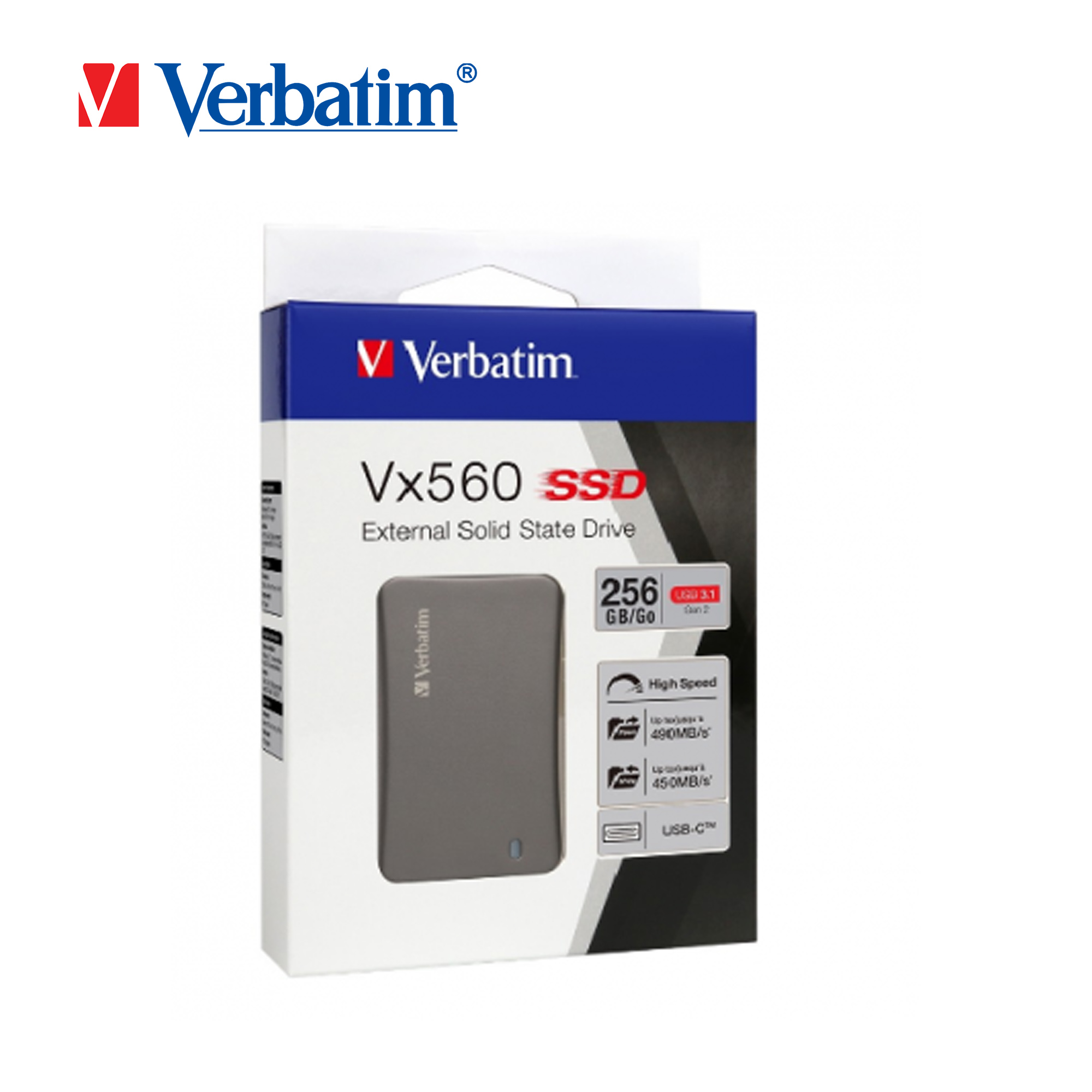 Ổ cứng SSD di động Verbatim Vx560 256 GB