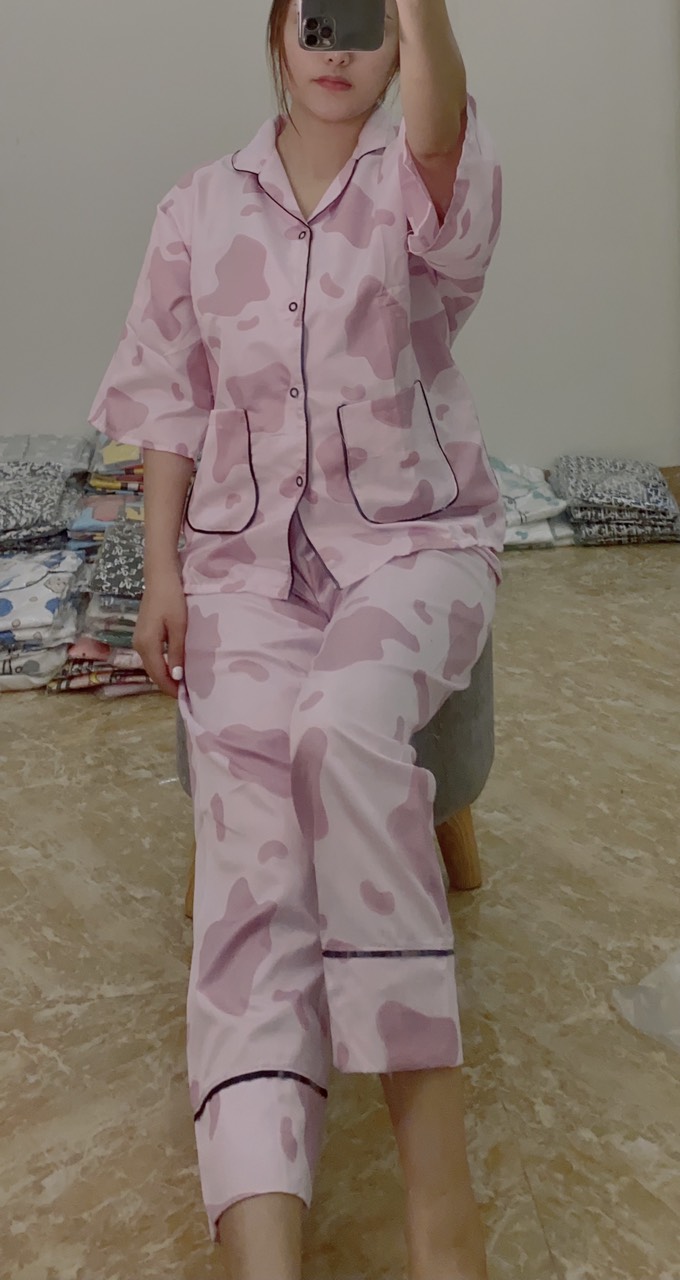 Bộ Pijama Nữ Áo cánh dơi  Quần dài