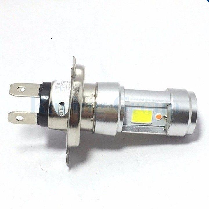 [HCM]Đèn pha led 3 chân H4 E01C 1 cái ánh sáng trắng xanh