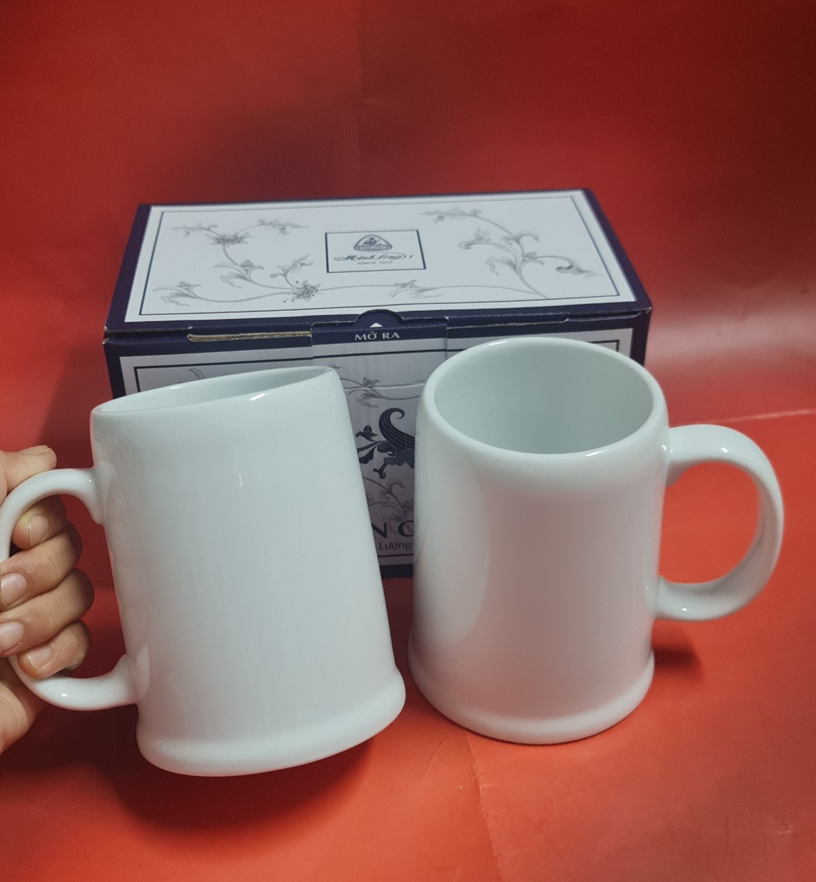 ly sứ Minh Long 0.5L - ly sứ trắng Minh long