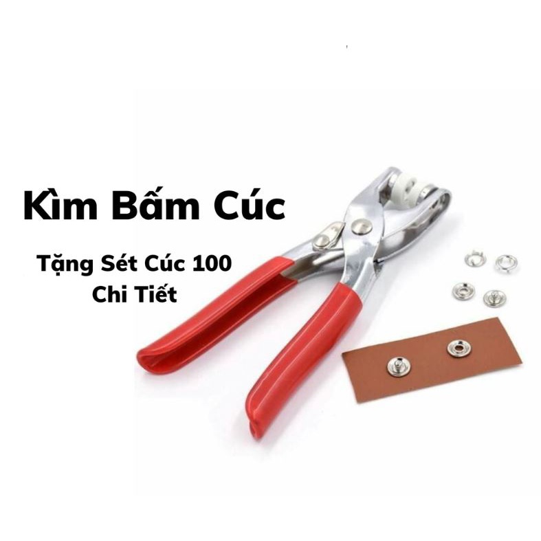 Bộ kìm bấm nút sắt ( 1 kìm + 1 hộp cúc)