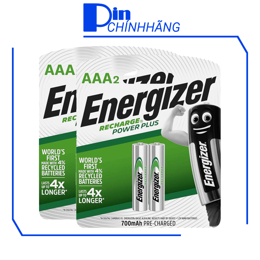 Bộ 4 Pin sạc AAA Energizer Recharge 700mAh