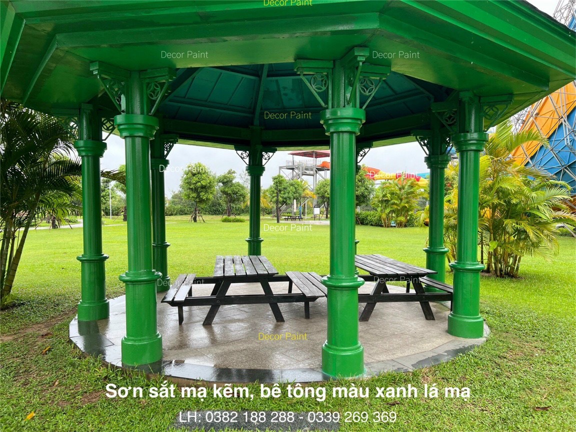 Sơn 2k màu xanh lá Decor Paint