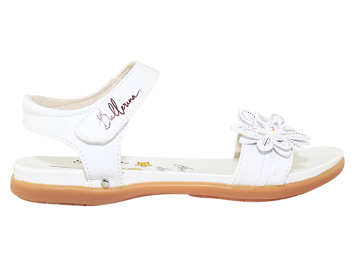 Sandal đế bằng bé gái Bita's SOB.281 (Đen + Hồng thạch anh + Trắng)