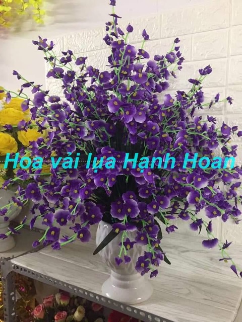 Bó 10 cành hoa lan vũ nữ- hoa vải lụa
