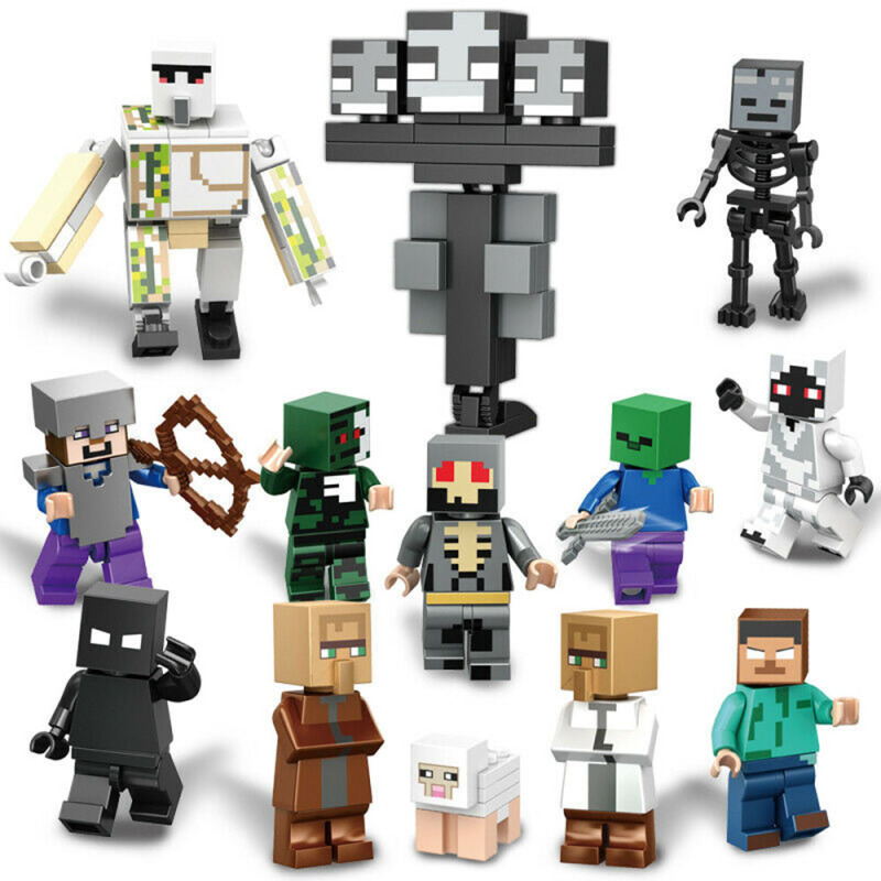 【Ready Stock】 13 cái Minecraft Blocks Figures Fit Building Characters World Mini My Series Đồ chơi cho trẻ em đang bán chạy