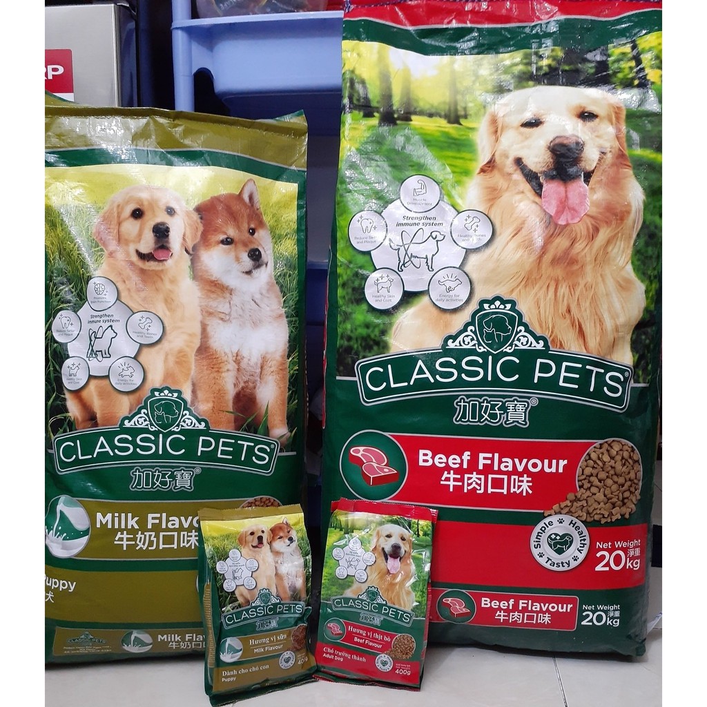 [400g] Hạt Classic Pets Cho Chó Con - Vị Sữa