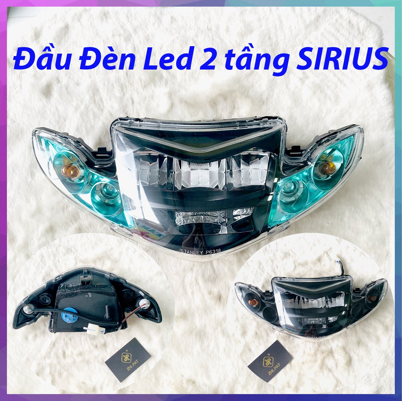 [ Gía Siêu Rẻ ] Chóa Đèn Pha Led 2 Tầng cho xe SIRIUS