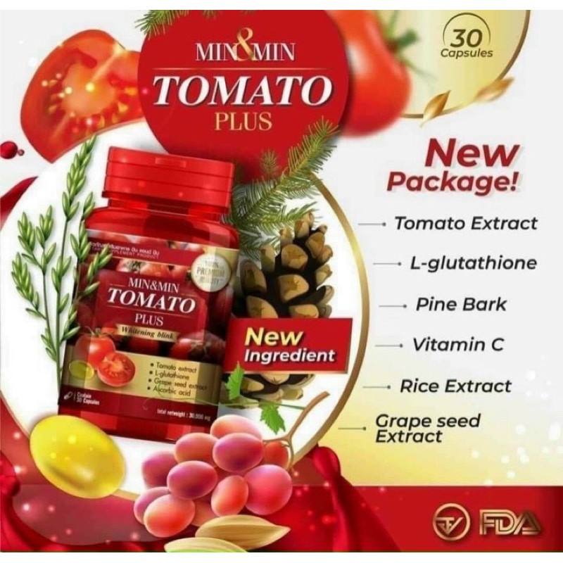 Viên uống trắng da cà chua Tomato Plus Thái Lan