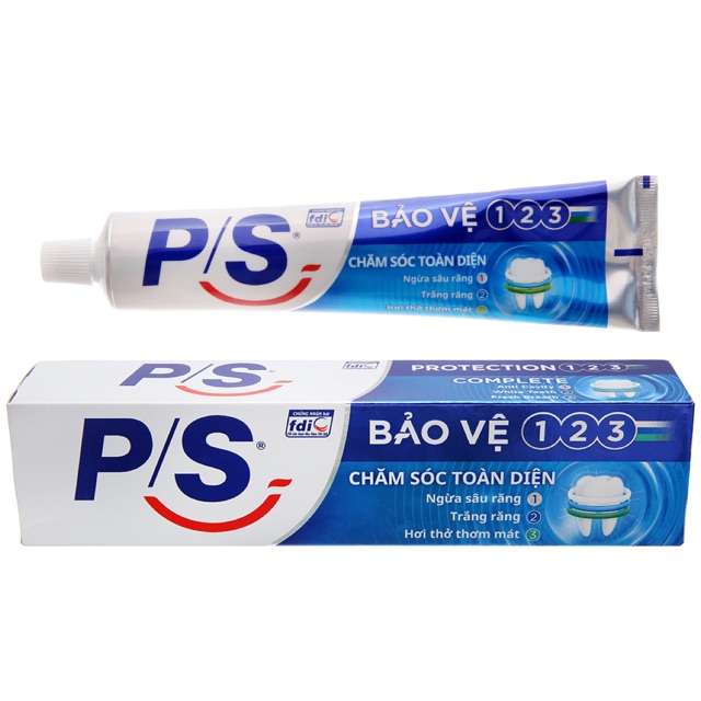 Kem đánh răng ngừa sâu răng ps bảo vệ 123 180g