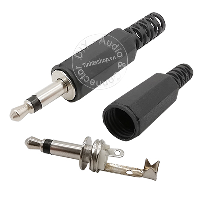 Đầu hàn jack 3.5mm mono cho Microphone.v.v. OD5mm 1 chiếc
