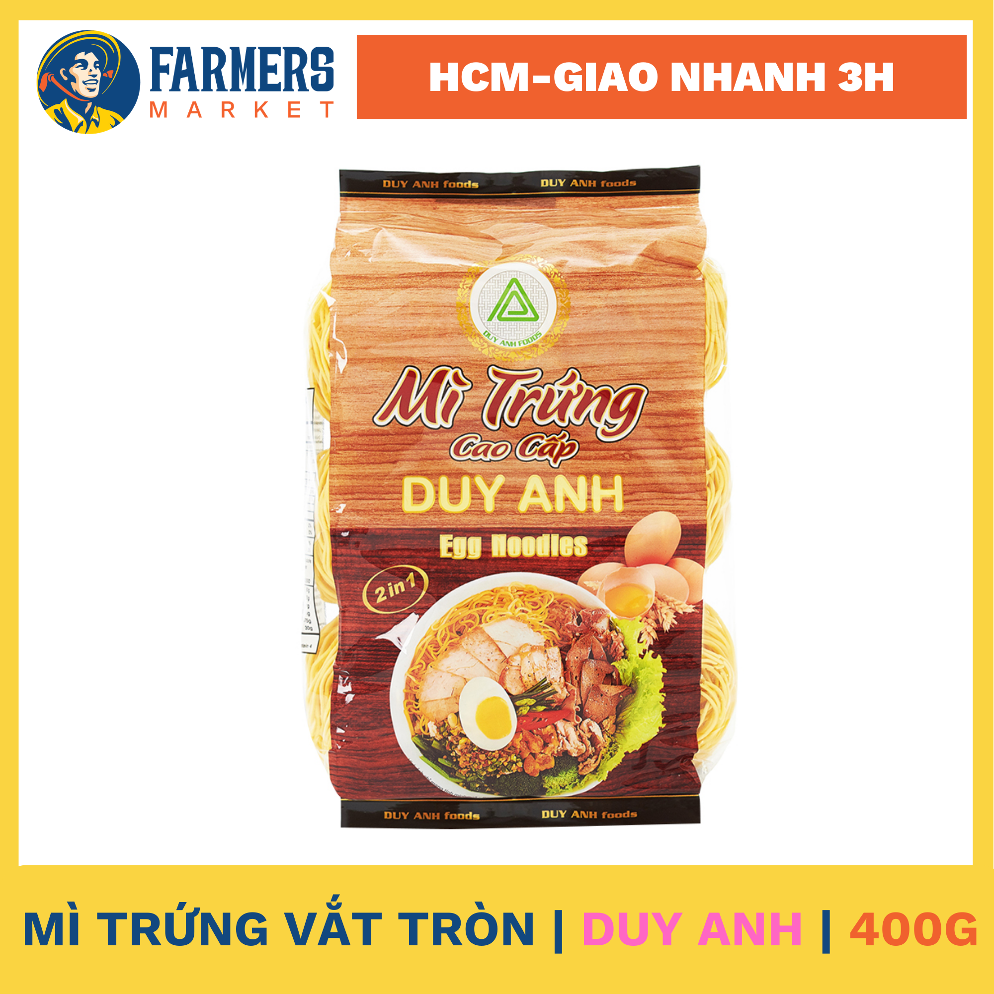 [Giao hàng toàn quốc] Mì Trứng Vắt Tròn Duy Anh (400G)