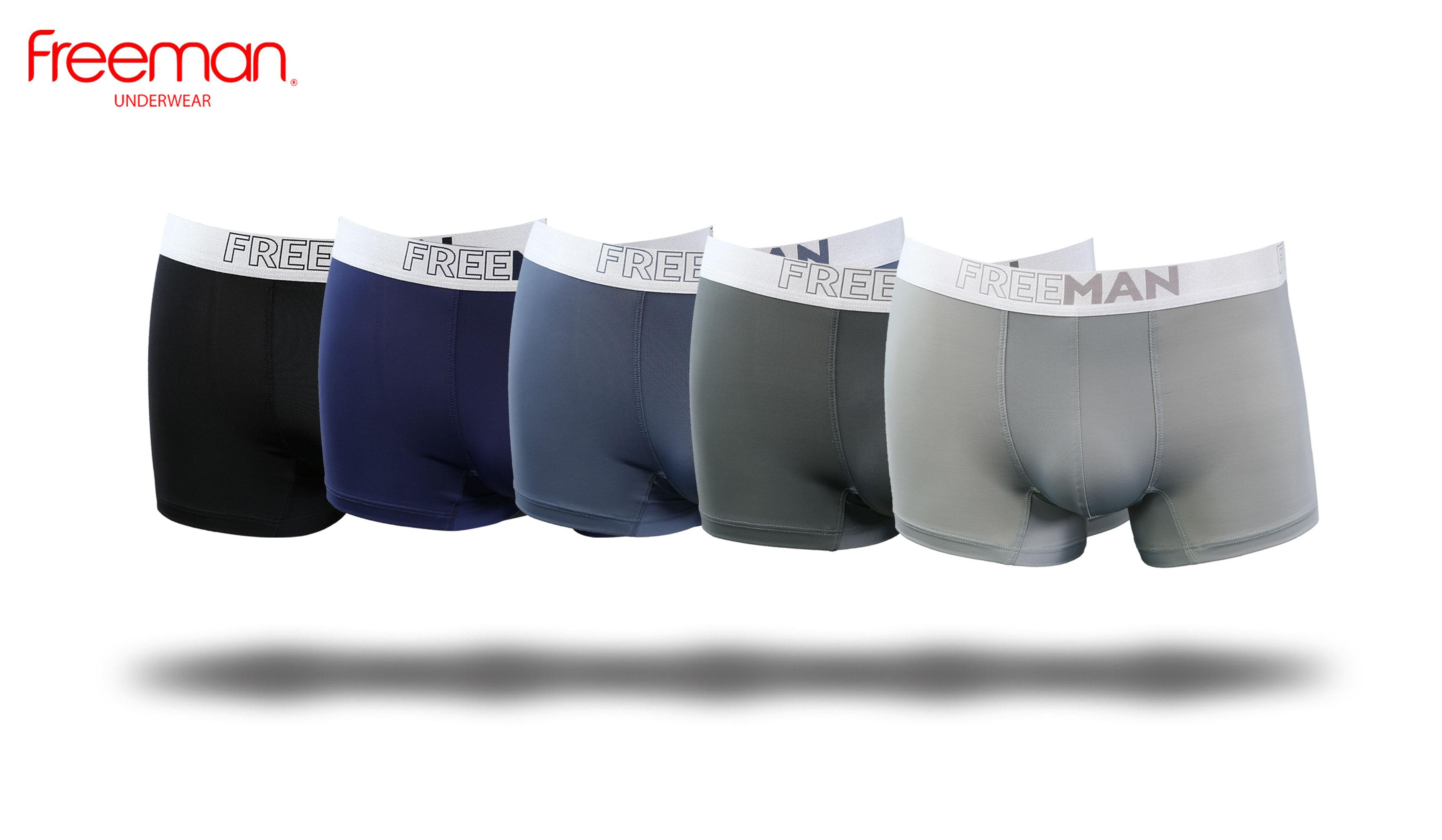 Combo 5 quần boxer nam Freeman 6523 - Chất liệu thun lạnh cao cấp