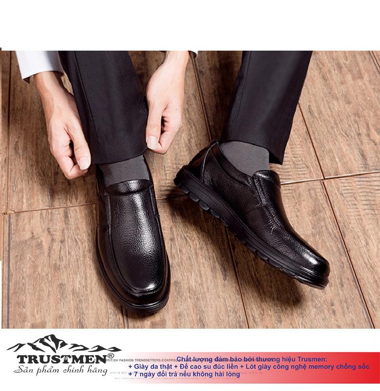 >> SO SÁNH GIÁ GIÀY TÂY NAM Ở TPHCM | Shopee Lazada Sendo Tiki 44 Giày nam công sở giày tây nam cho doanh nhân Trustmen GLG055