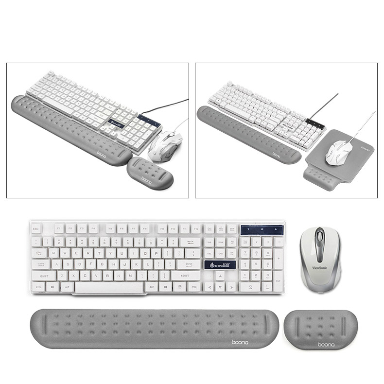 Thanh Kê Tay Gõ Bàn Phím Đệm Silicon Boona Hỗ Trợ Chống Mỏi Cổ Tay Khi Sử Dụng Máy Tính Lâu | Mouse pads đệm wrist mouse Portable anti fatigue, bottle wrist, padded armrests Silicon