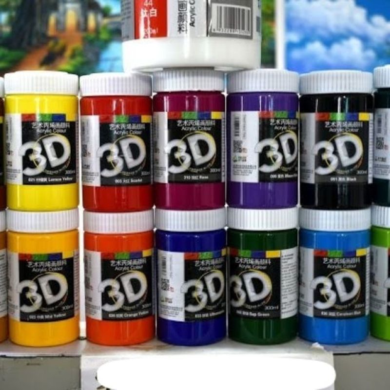 Màu Acrylic 3D vẽ mọi chất liệu 300ml ( bản màu 2)