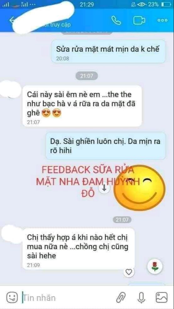 Sửa rửa mặt nha đam Huỳnh Đỗ